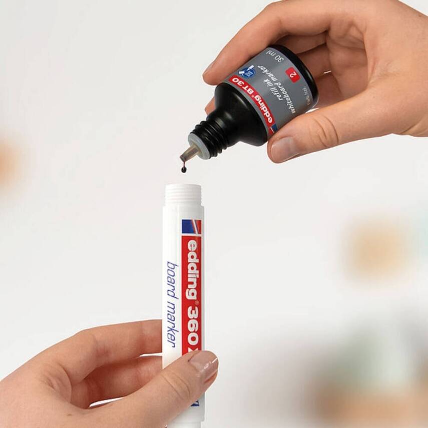 Edding E-360XL Cap-Off Tahta Kalemi, 1.5-3mm, Doldurulabilir, Mavi - 4