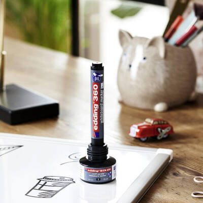 Edding Cap Off E-360 Beyaz Tahta Kalemi, Turuncu, Yuvarlak 1,5-3 mm Uç - 5