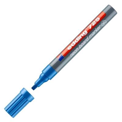 Edding E-725 Beyaz Tahta Kalemi, 2-5 mm, Fosforlu Mavi - Edding