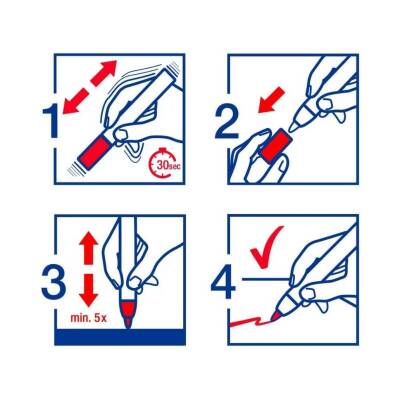 Edding E-725 Beyaz Tahta Kalemi, 2-5 mm, Fosforlu Mavi - 4