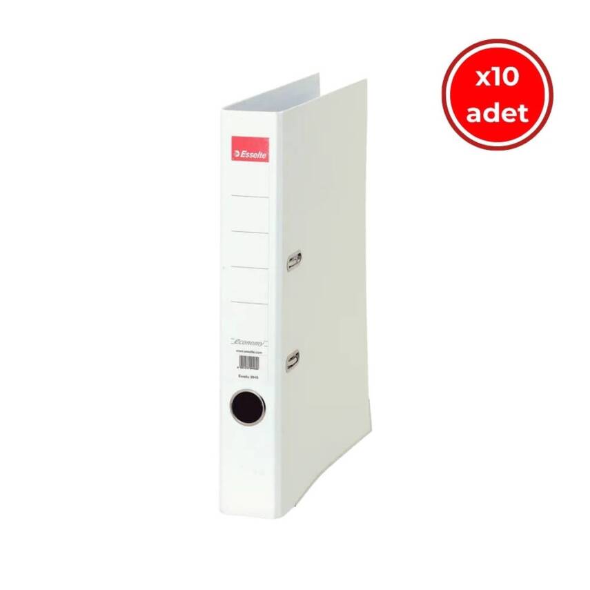 Esselte Büro Klasörü, 10 Adet, Ekonomik Dar, Beyaz - 1