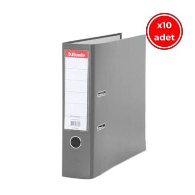Esselte Büro Klasörü, 10 Adet, Ekonomik Geniş, Gri - Esselte