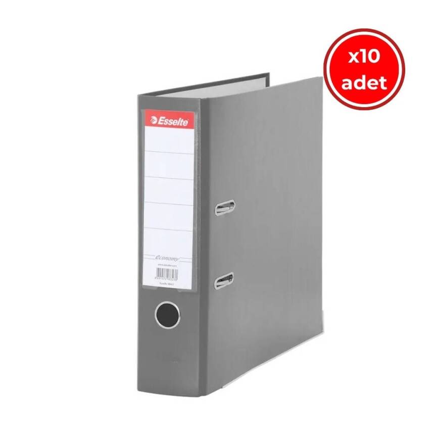 Esselte Büro Klasörü, 10 Adet, Ekonomik Geniş, Gri - 1
