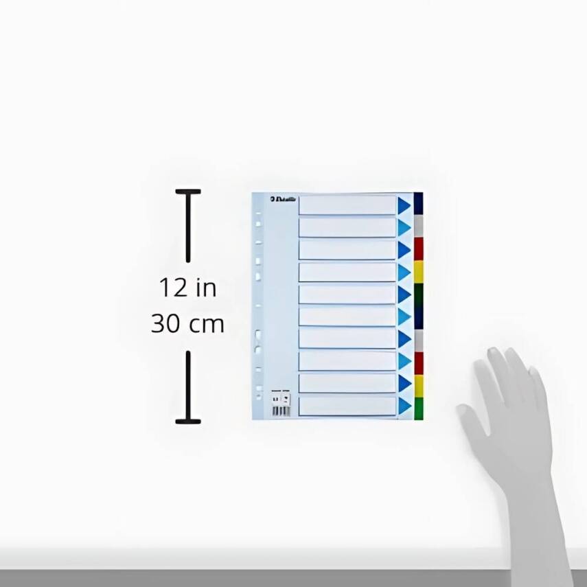 Esselte A4 Separatör, 10 Renkli, 115 Mikron PP, Düzenli Arşivleme İçin - 5