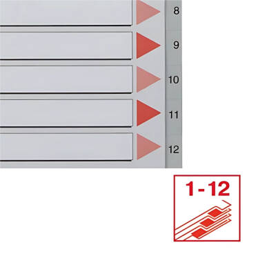 Esselte A4 Separatör,1-12 Rakamlı,115 Mikron PP,Düzenli Arşivleme İçin - 2