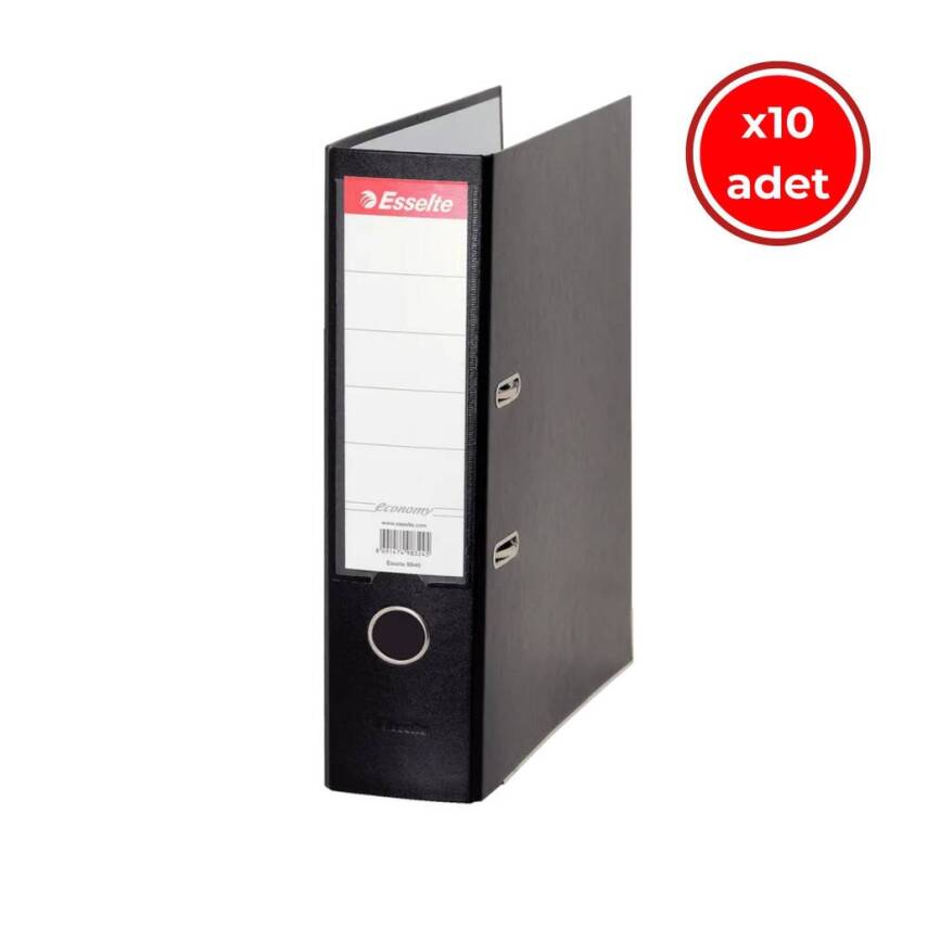 Esselte Büro Klasörü, 10 Adet, Ekonomik Geniş, A4 Boyut, Siyah - 1