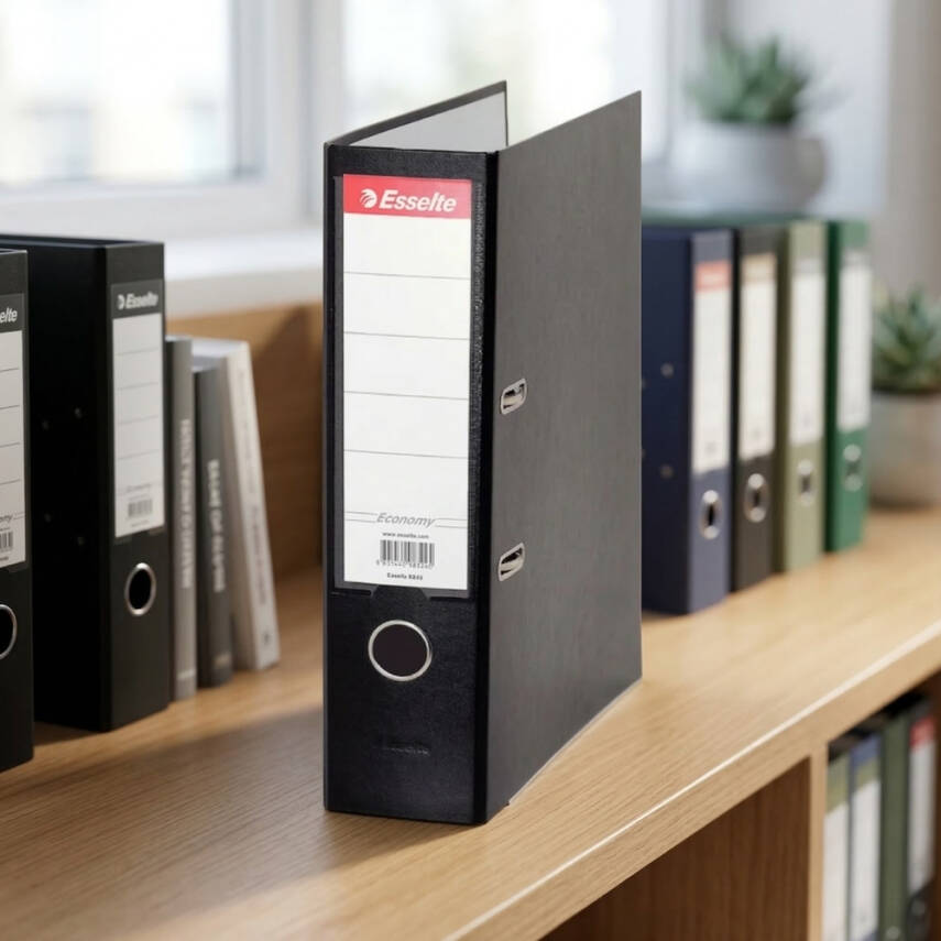 Esselte Büro Klasörü, Ekonomik Geniş, A4 Boyut, Siyah - 3
