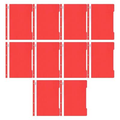 Esselte Telli Dosya, 10 Adet, 50'li Paket, A4, 4 Delikli, Kırmızı - 2