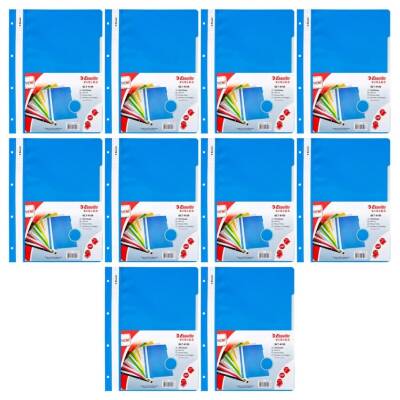 Esselte Telli Dosya, 10 Adet, 50'li Paket, A4, 4 Delikli, Mavi - 2