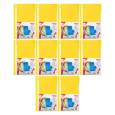 Esselte Telli Dosya, 10 Adet, 50'li Paket, A4, 4 Delikli, Sarı - 2