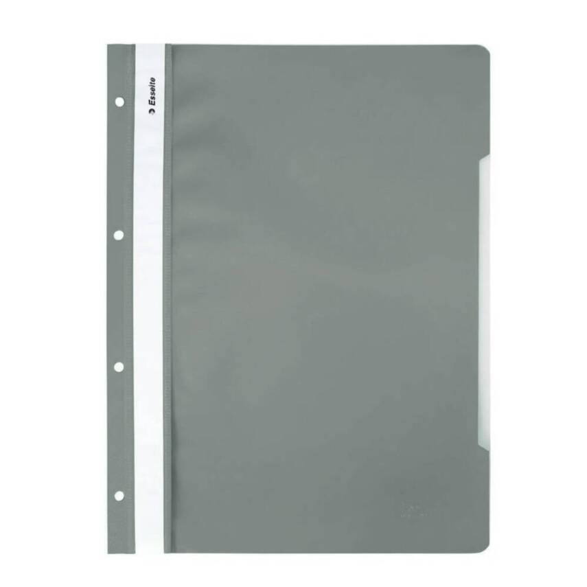 Esselte Telli Dosya, 50'li Paket, A4 Boyut, 4 Delikli Yapı, Gri - 1
