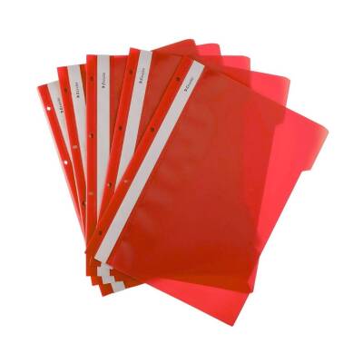 Esselte Telli Dosya, 50'li Paket, A4 Boyut, 4 Delikli Yapı, Kırmızı - 4