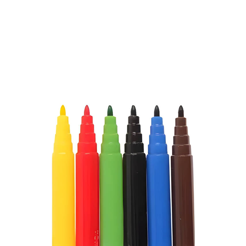 Faber Castell Comfort Keçeli Kalem, Fırça Uçlu, 12 Renk, Canlı Renkler - 2