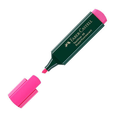 Faber Castell Fosforlu Kalem, Doldurulabilir, Pembe - Faber Castell