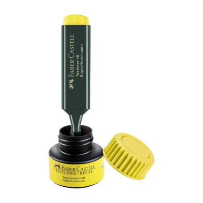 Faber Castell Fosforlu Kalem, Doldurulabilir, Sarı - 4