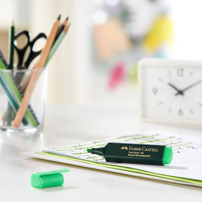 Faber Castell Fosforlu Kalem, Doldurulabilir, Yeşil - 6