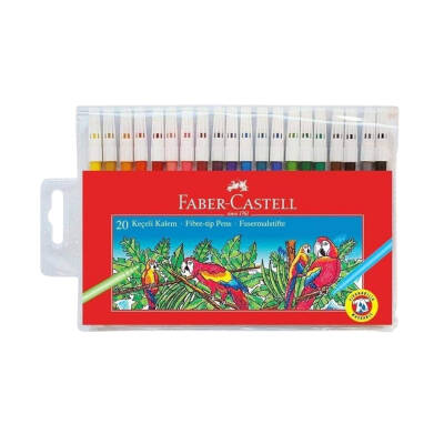 Faber Castell Keçeli Kalem, 20 Renk, Su Bazlı, Canlı Renkler - Faber Castell