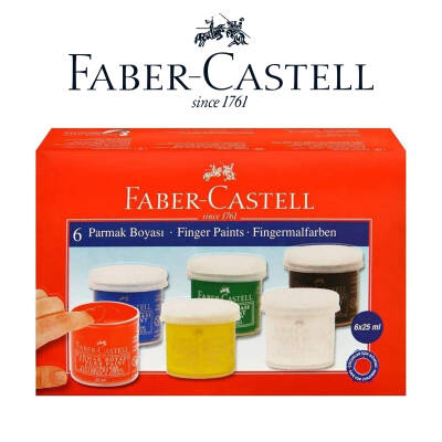 Faber Castell Parmak Boyası, 25ml x 6 Renk, Yüksek Kaliteli - 2
