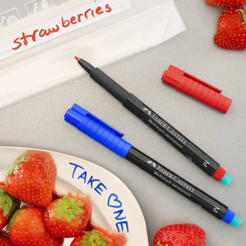 Faber Castell Permanent Kalem, M Boy, Solmayan Mürekkep, Kırmızı - 4