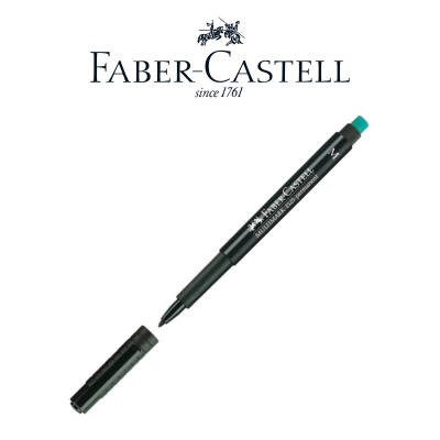 Faber Castell Permanent Kalem, M Boy, Solmayan Mürekkep, Siyah - 4