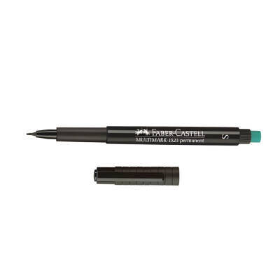 Faber Castell Permanent Kalem, S Boy, Solmayan Mürekkep, Siyah - 3