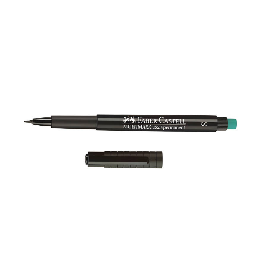 Faber Castell Permanent Kalem, S Boy, Solmayan Mürekkep, Siyah - 3