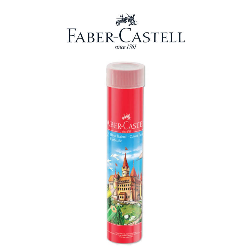 Faber Castell Red Line Kuru Boya Kalemi, 12 Renk, Metal Tüplü - 3