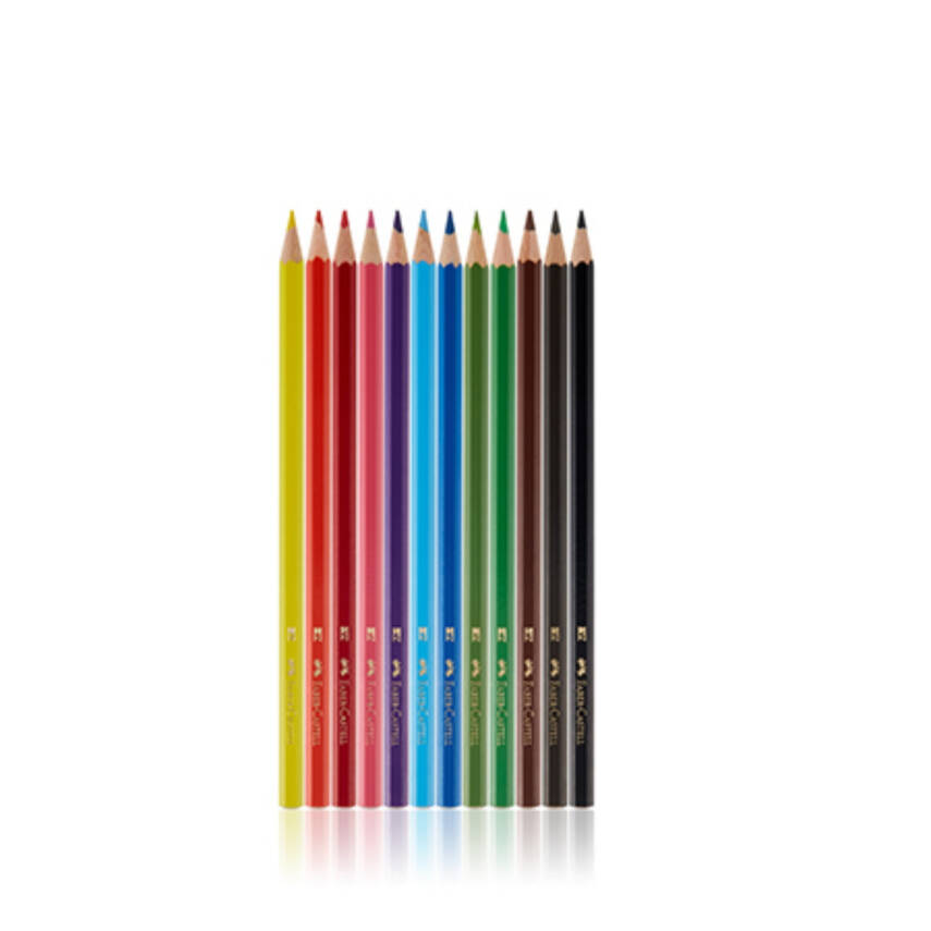 Faber Castell Red Line Kuru Boya Kalemi, 12 Renk, Yumuşak - 2