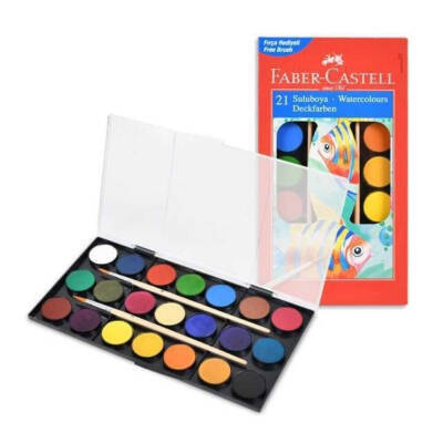 Faber Castell Red Line Sulu Boya, 21 Renk, Canlı ve Örtücü Renkler - 2