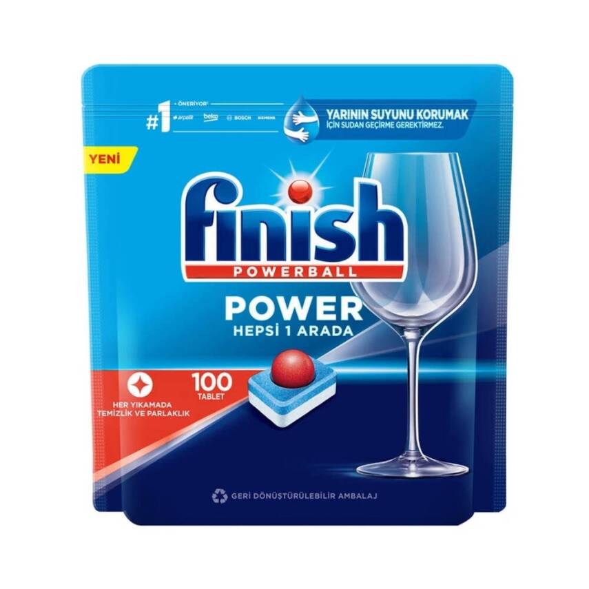 Finish Bulaşık Makinesi Deterjanı Tablet, Hepsi Bir Arada, 100'lü - 1