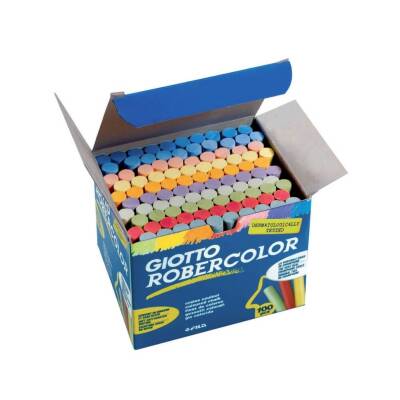 Giotto Robercolor Tozsuz Tebeşir, 100'lü, Kalsiyum Karbonatlı, Renkli - Giotto
