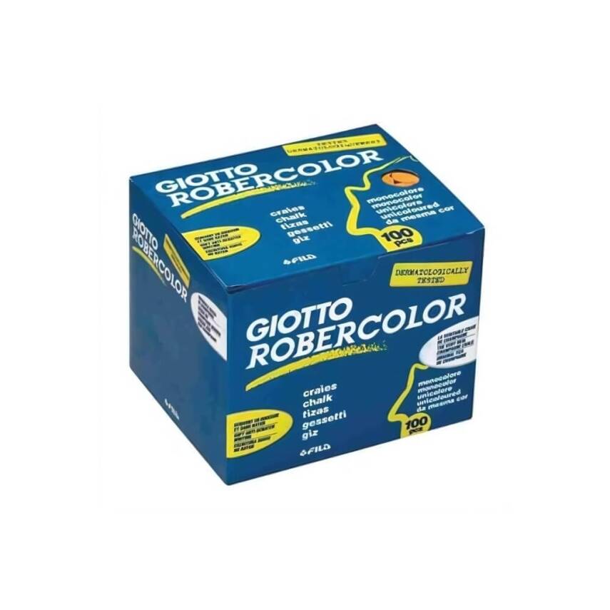 Giotto Robercolor Tozsuz Tebeşir, 100'lü, Kalsiyum Karbonatlı, Sarı - 1