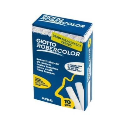 Giotto Robercolor Tozsuz Tebeşir, 10'lu, Kalsiyum Karbonatlı, Beyaz - Giotto