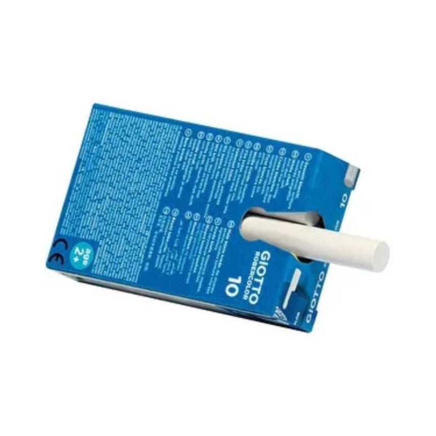 Giotto Robercolor Tozsuz Tebeşir, 10'lu, Kalsiyum Karbonatlı, Beyaz - 7