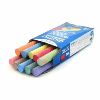 Giotto Robercolor Tozsuz Tebeşir, 10'lu, Kalsiyum Karbonatlı, Renkli - 4