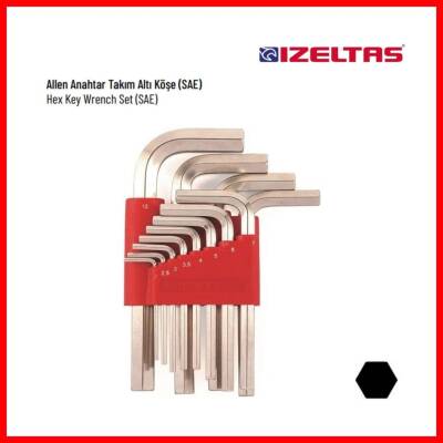 İzeltaş Allen Anahtar Takımı, 12 Parça, Endüstriyel, Dayanıklı Çelik - 3