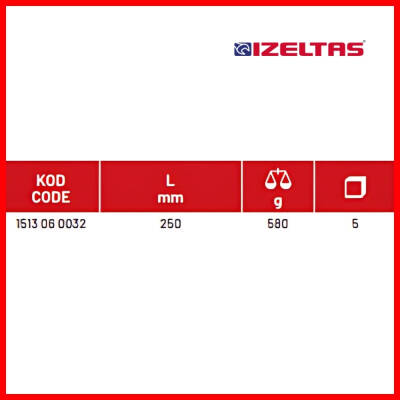İzeltaş Cırcır Kolu,1/2 İnç 250mm, 32 Diş, Dayanıklı ve Hassas Kontrol - 4
