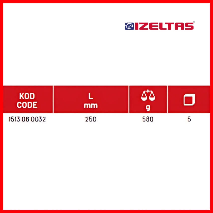 İzeltaş Cırcır Kolu,1/2 İnç 250mm, 32 Diş, Dayanıklı ve Hassas Kontrol - 4
