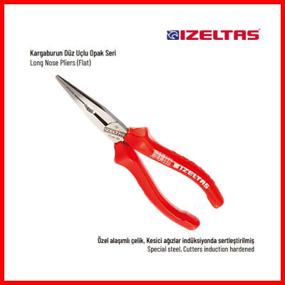 İzeltaş İzole Karga Burun Pense, 160 mm Opak Seri,Güvenli ve Dayanıklı - 3