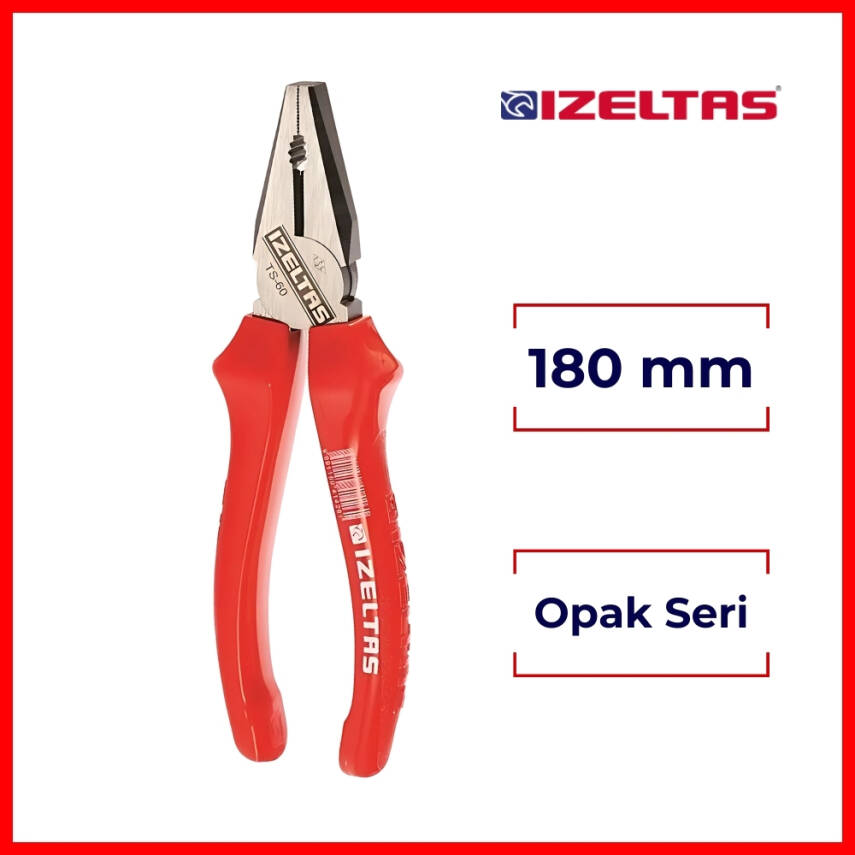 İzeltaş Kombine Pense, 180 mm, Opak Seri, Dayanıklılık, Güçlü Tutuş - 2