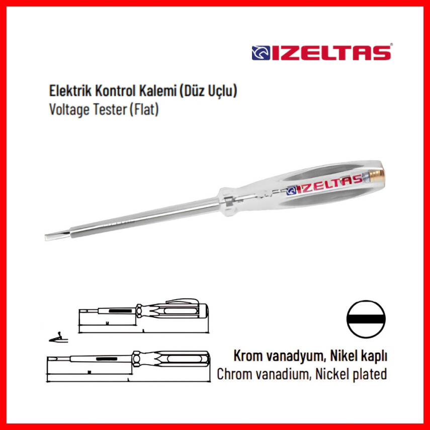 İzeltaş Kontrol Kalemi, 135 mm, Elektrik Akımı Testi,Güvenli ve Hassas - 4
