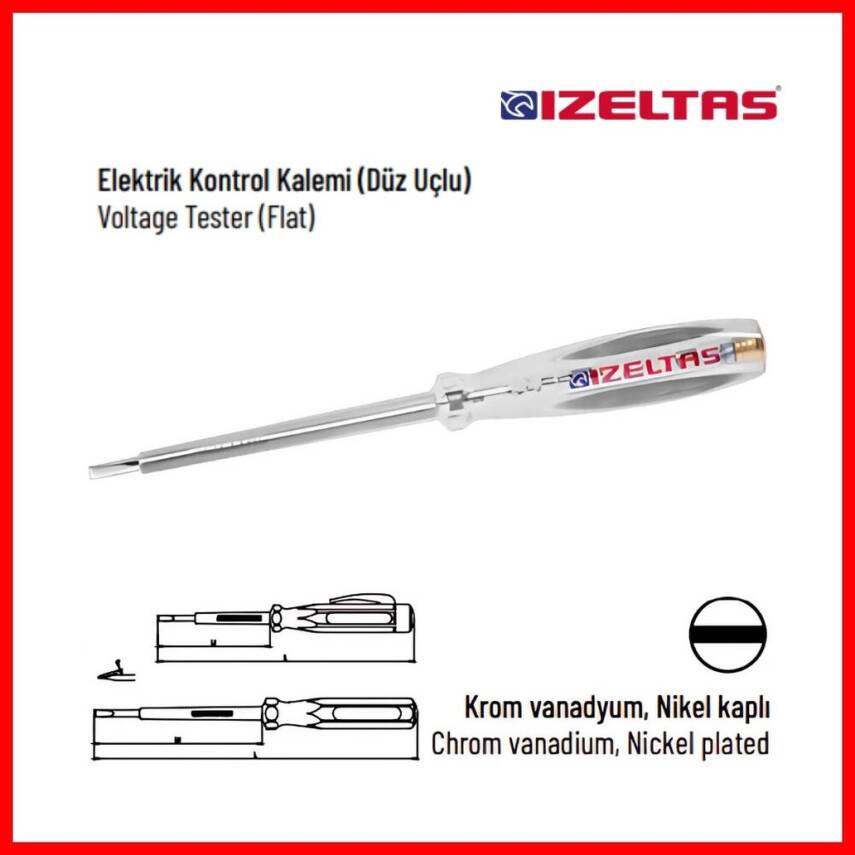 İzeltaş Kontrol Kalemi, 135 mm, Elektrik Akımı Testi, Güvenli, Hassas - 4