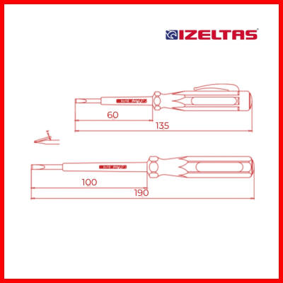 İzeltaş Kontrol Kalemi, 190 mm, Elektrik Akımı Testi,Güvenli ve Hassas - 3