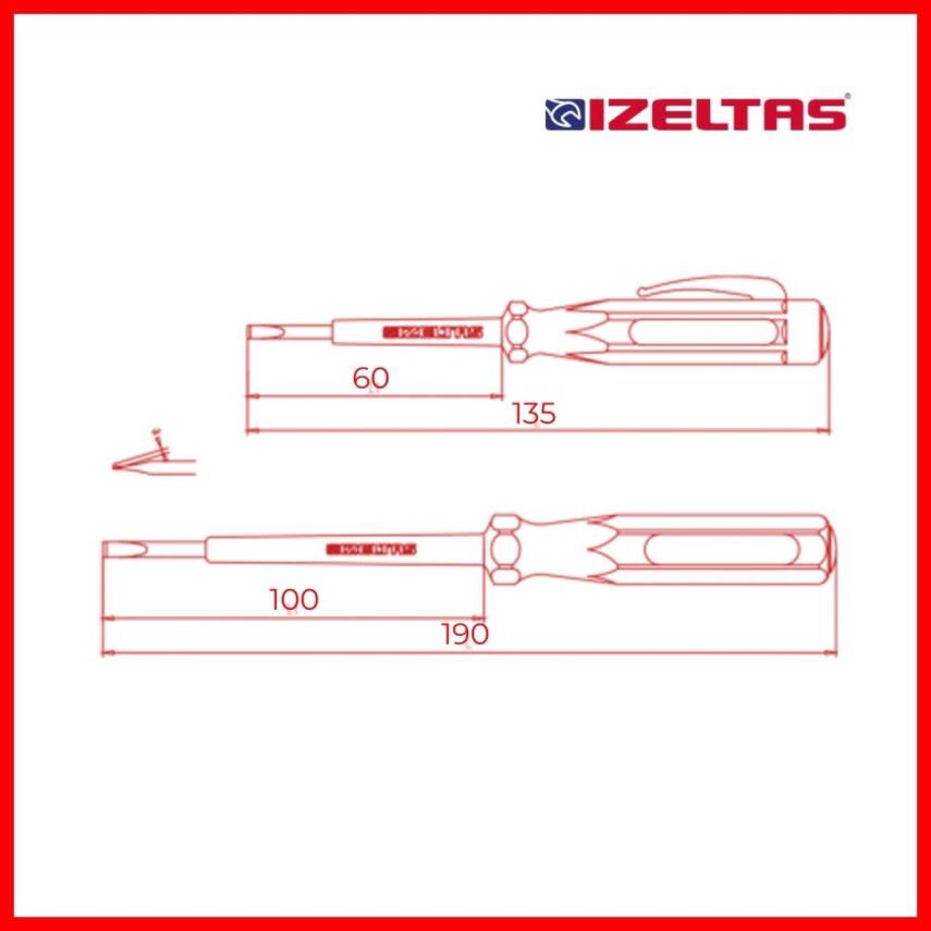 İzeltaş Kontrol Kalemi, 190 mm, Elektrik Akımı Testi, Güvenli, Hassas - 3