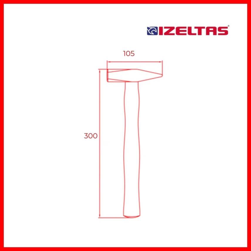 İzeltaş Tesviyeci Çekiç, 300 Gr, Hassas İşçilik ve Dayanıklılık - 3