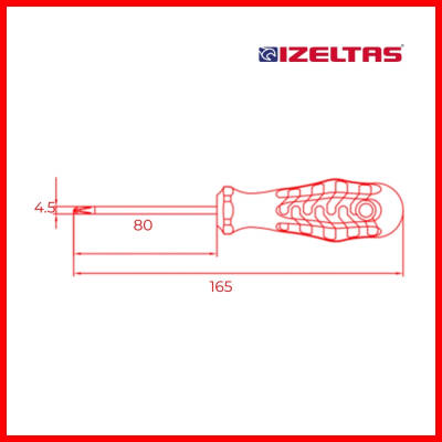 İzeltaş Yıldız Uçlu Tornavida, 4.5x80 mm, Opak Seri, Güvenli ve Hassas - 3