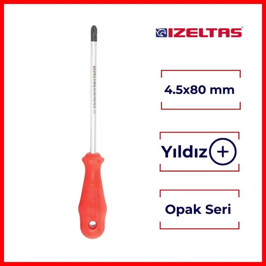 İzeltaş Yıldız Uçlu Tornavida, 4.5x80 mm, Opak Seri, Güvenli ve Hassas - 2