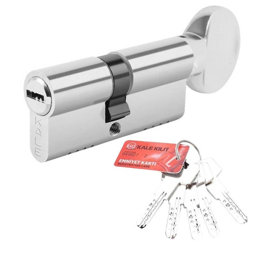 Kale Kilit 164 BME Kilit Göbeği, Mandallı, Bilyalı, 68 mm, Nikel - 1