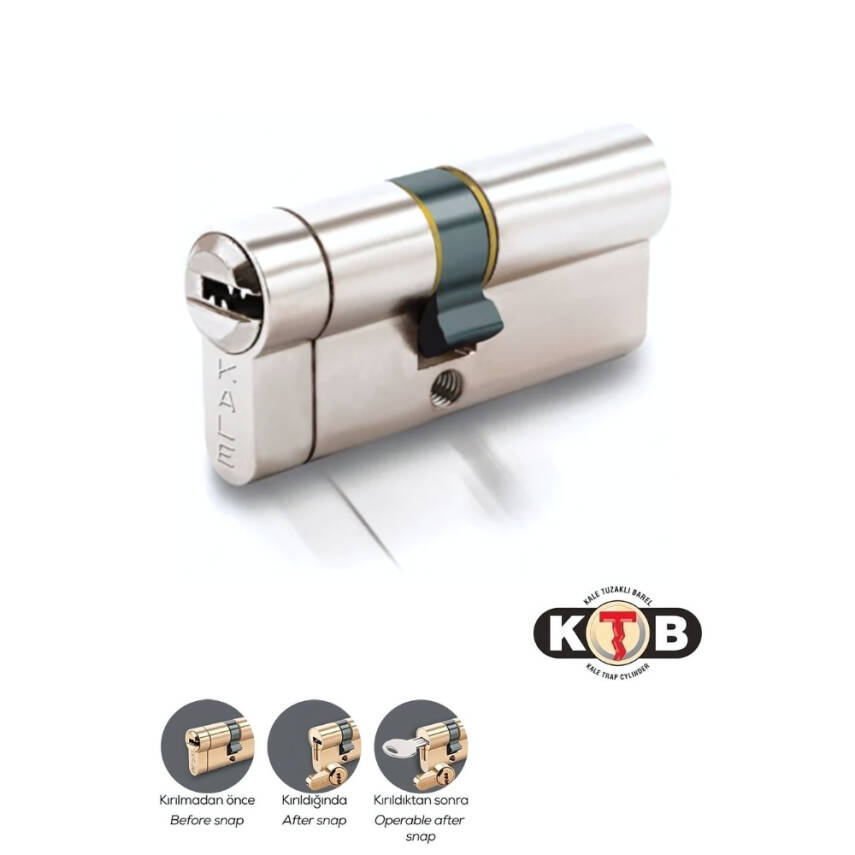 Kale Kilit 164 KTBS Kilit Göbeği, Tuzaklı, Barel, 68mm, Nikel - 1