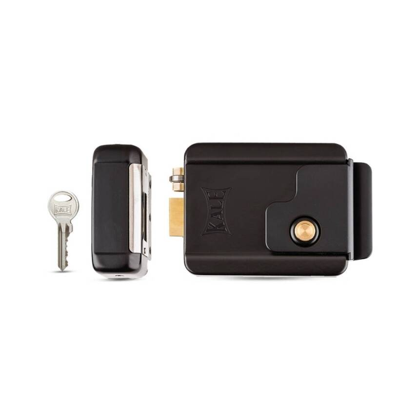 Kale Kilit Elektrikli Kapı Otomat Kilidi, Makaralı, Siyah, Dayanıklı - 1